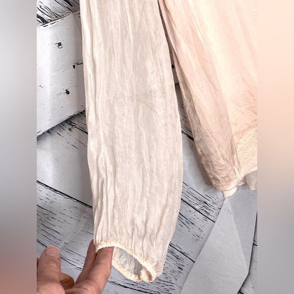 Dolce Ragazza Silk Layered Blouse Sequin Trim S - Picture 4 of 6